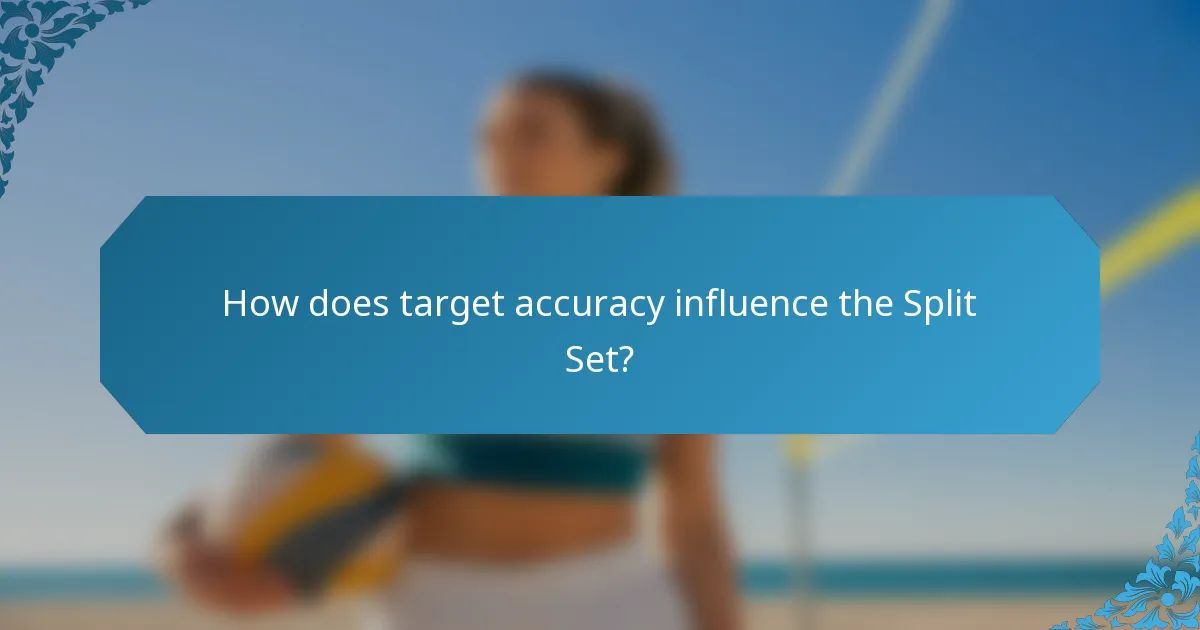 How does target accuracy influence the Split Set?